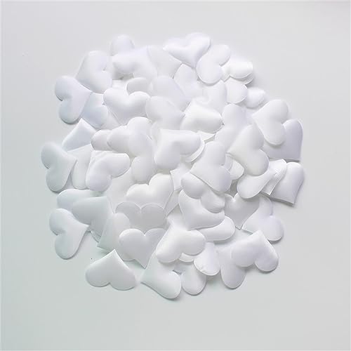 100 Stück/Set Schwammrosa herzförmige Konfetti, Hochzeit, Werfen, Blütenblätter, romantische Hochzeitsdekorationen, Geburtstagsdekoration für Mädchen (weiß) von LAUOFSHA