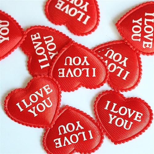 100 Stück Stoffherzen Durchmesser 3,5 x 2,5 cm Love You Hochzeit Party Konfetti Tischdekoration Geburtstag Party Deko Zubehör Geburtstag Dekoration für Mädchen 100 Stück Stoffherzen Durchmesser 3,5 x 2,5 cm Love You Hochzeit Party Konfetti Tischdekoration Geburtstag Party Deko Zubehör Geburtstag Dekoration für Mädchen von LAUOFSHA