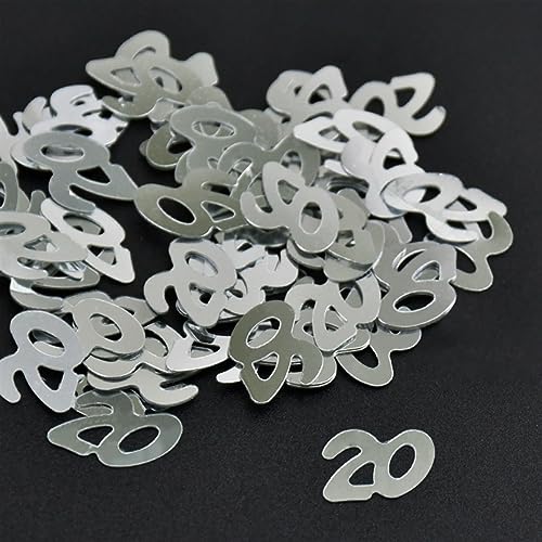 15 g/Beutel, silberfarbene Zahlen-Konfetti-Figur 1, 5, 30, 50, 60, 90, DIY-Geburtstagsparty-Dekorationen, Kinder, Erwachsene, Jahrestag, Geburtstag, Konfetti, Geburtstagsdekoration für Mädchen (Silber 15 g/Beutel, silberfarbene Zahlen-Konfetti-Figur 1, 5, 30, 50, 60, 90, DIY-Geburtstagsparty-Dekorationen, Kinder, Erwachsene, Jahrestag, Geburtstag, Konfetti, Geburtstagsdekoration für Mädchen (Silber von LAUOFSHA