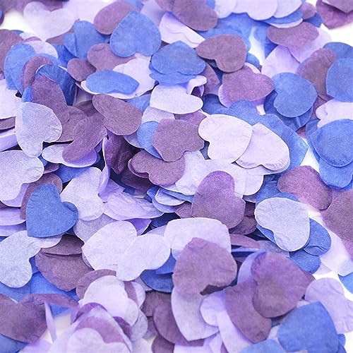 2,5 cm, 1000 Stück Herzform, mehrfarbig, Papier-Konfetti-Ballonfüller, Tischdekoration, Verlobung, Event, Partyzubehör, Geburtstagsdekoration für Mädchen (M07) von LAUOFSHA