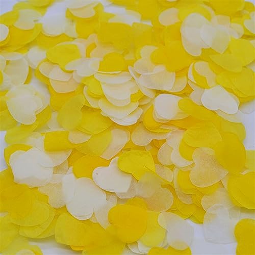 2,5 cm, 1000 Stück Herzform, mehrfarbig, Papier-Konfetti-Ballonfüller, Tischdekoration, Verlobung, Veranstaltung, Partyzubehör, Geburtstagsdekoration für Mädchen (M05) von LAUOFSHA