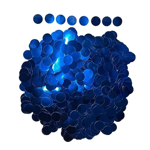 50/100 g Konfetti-Glitzer für Ballon-Party, Metallic-Konfetis, Punkte, Bastelfüller, Hochzeit, Geburtstag, Dekoration, Gold, Silber, Blau, Rosa, Geburtstagsdekoration für Mädchen (Blau, 1,5 cm, 100 g) 50/100 g Konfetti-Glitzer für Ballon-Party, Metallic-Konfetis, Punkte, Bastelfüller, Hochzeit, Geburtstag, Dekoration, Gold, Silber, Blau, Rosa, Geburtstagsdekoration für Mädchen (Blau, 1,5 cm, 100 g) von LAUOFSHA