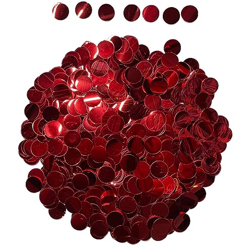 50/100 g Konfetti-Glitzer für Ballon-Party, Metallic-Konfetis, Punkte, Bastelfüller, Hochzeit, Geburtstag, Dekoration, Gold, Silber, Blau, Rosa, Geburtstagsdekoration für Mädchen (Rot, 1,5 cm, 100 g) 50/100 g Konfetti-Glitzer für Ballon-Party, Metallic-Konfetis, Punkte, Bastelfüller, Hochzeit, Geburtstag, Dekoration, Gold, Silber, Blau, Rosa, Geburtstagsdekoration für Mädchen (Rot, 1,5 cm, 100 g) von LAUOFSHA