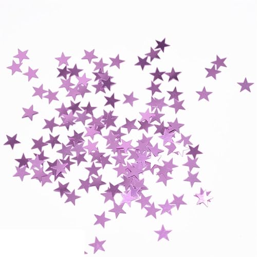 6 mm/10 mm bunte helle goldene Sterne, Acryl-Konfetti, Hochzeit für Ballon, Neujahr, Hochzeit, Geburtstag, Party, Tischdekoration, Geburtstagsdekoration für Mädchen (SC08, Hellviolett, 6 mm, 3000 6 mm/10 mm bunte helle goldene Sterne, Acryl-Konfetti, Hochzeit für Ballon, Neujahr, Hochzeit, Geburtstag, Party, Tischdekoration, Geburtstagsdekoration für Mädchen (SC08, Hellviolett, 6 mm, 3000 von LAUOFSHA