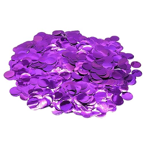 Buntes rundes Pailletten-Konfetti, Weihnachtsbaumblätter, Konfetti für Geburtstag, Weihnachten, Hochzeit, Neujahr, Party-Dekoration, Ornament, Geburtstagsdekoration für Mädchen (lila) von LAUOFSHA