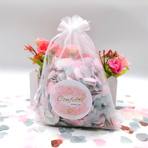 Magisches Gold-Papier-Konfetti, 1 cm, 20 g/Beutel, Hochzeit, Sprinke, Push-Pop, Mädchen, Babyparty, Einhorn, Party, Geburtstag, Dekoration für Mädchen (Love-Serie C) von LAUOFSHA