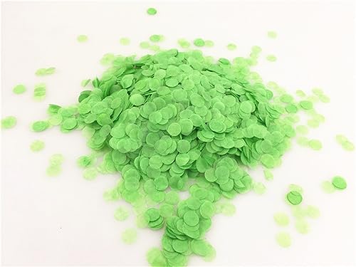 Mini-Konfetti-Kreise, 10 g/Beutel, 1 cm, rund, Seidenpapier, Kreise, Hochzeit, Babyparty, Geburtstag, Party, Tischdekoration, Geburtstagsdekoration für Mädchen (MC17, Apfelgrün) von LAUOFSHA