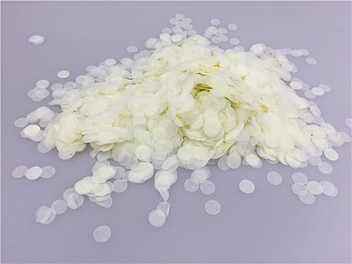 Mini-Konfetti-Kreise, 10 g/Beutel, 1 cm, rund, Seidenpapier, für Hochzeit, Babyparty, Geburtstag, Party, Tischdekoration, Geburtstagsdekoration für Mädchen (MC02, Beige) von LAUOFSHA