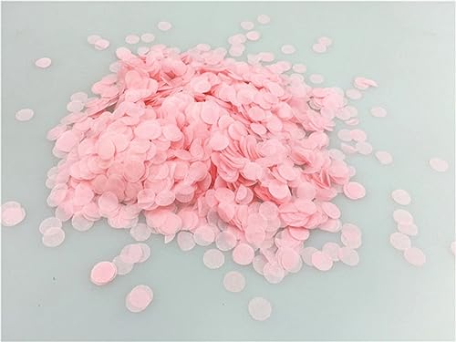 Mini-Konfetti-Kreise, 10 g/Beutel, 1 cm, rund, Seidenpapier, für Hochzeit, Babyparty, Geburtstag, Party, Tischdekoration, Geburtstagsdekoration für Mädchen (MC03, Babyrosa) von LAUOFSHA