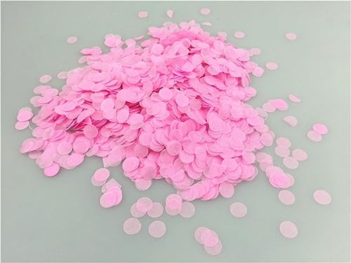 Mini-Konfetti-Kreise, 10 g/Beutel, 1 cm, rund, Seidenpapier, für Hochzeit, Babyparty, Geburtstag, Party, Tischdekoration, Geburtstagsdekoration für Mädchen (MC04, Rosa) von LAUOFSHA