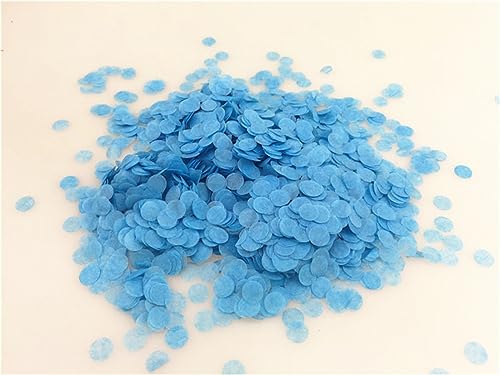 Mini-Konfetti-Kreise, 10 g/Beutel, 1 cm, rund, Seidenpapier, für Hochzeit, Babyparty, Geburtstag, Party, Tischdekoration, Geburtstagsdekoration für Mädchen (MC10, Himmelblau) von LAUOFSHA