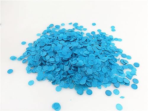 Mini-Konfetti-Kreise, 10 g/Beutel, 1 cm, rund, Seidenpapier, für Hochzeit, Babyparty, Geburtstag, Party, Tischdekoration, Geburtstagsdekoration für Mädchen (MC11, Blaugrün) von LAUOFSHA