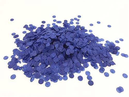 Mini-Konfetti-Kreise, 10 g/Beutel, 1 cm, rund, Seidenpapier, für Hochzeit, Babyparty, Geburtstag, Party, Tischdekoration, Geburtstagsdekoration für Mädchen (MC12, Königsblau) von LAUOFSHA