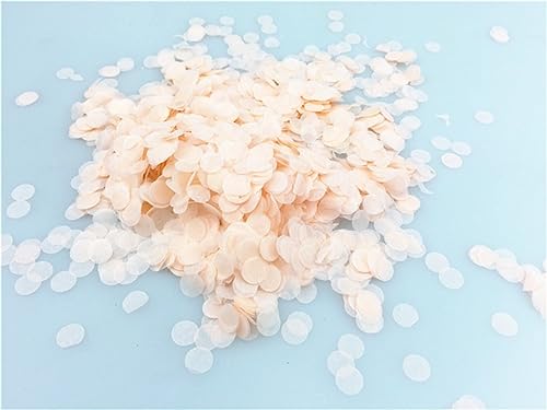 Mini-Konfetti-Kreise, 10 g/Beutel, 1 cm, rund, Seidenpapier, für Hochzeit, Babyparty, Geburtstag, Party, Tischdekoration, Geburtstagsdekoration für Mädchen (MC13 Pfirsich) von LAUOFSHA