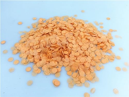 Mini-Konfetti-Kreise, 10 g/Beutel, 1 cm, rund, Seidenpapier, für Hochzeit, Babyparty, Geburtstag, Party, Tischdekoration, Geburtstagsdekoration für Mädchen (MC14, Orange) von LAUOFSHA