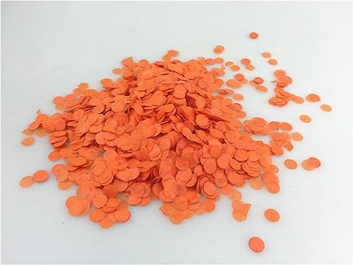 Mini-Konfetti-Kreise, 10 g/Beutel, 1 cm, rund, Seidenpapier, für Hochzeit, Babyparty, Geburtstag, Party, Tischdekoration, Geburtstagsdekoration für Mädchen (MC15 Mandarine) von LAUOFSHA