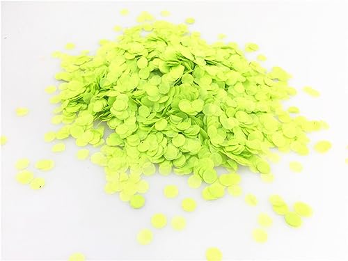 Mini-Konfetti-Kreise, 10 g/Beutel, 1 cm, rund, Seidenpapier, für Hochzeit, Babyparty, Geburtstag, Party, Tischdekoration, Geburtstagsdekoration für Mädchen (MC16, Limettengrün) von LAUOFSHA