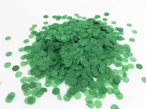 Mini-Konfetti-Kreise, 10 g/Beutel, 1 cm, rund, Seidenpapier, für Hochzeit, Babyparty, Geburtstag, Party, Tischdekoration, Geburtstagsdekoration für Mädchen (MC18 Kelly Green) von LAUOFSHA