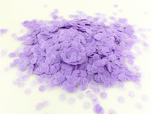 Mini-Konfetti-Kreise, 10 g/Beutel, 1 cm, rund, Seidenpapier, für Hochzeit, Babyparty, Geburtstag, Party, Tischdekoration, Geburtstagsdekoration für Mädchen (MC22 Lavendel) von LAUOFSHA