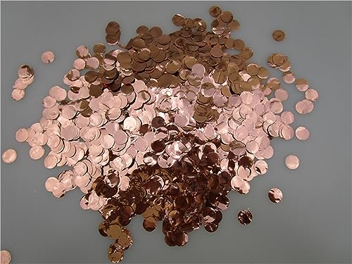 Mini-Konfetti-Kreise, 10 g/Beutel, 1 cm, rund, Seidenpapier, für Hochzeit, Babyparty, Geburtstag, Party, Tischdekoration, Geburtstagsdekoration für Mädchen (Roségold) von LAUOFSHA