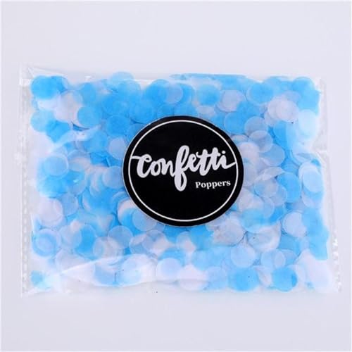 Papier-Konfetti, 10 g/Beutel, 1 cm, gemischte Farben, für Hochzeit, Geburtstag, Babyparty, Partyzubehör, rundes Seidenpapier für transparente Luftballons, Geburtstagsdekoration für Mädchen (blau-weiß) Papier-Konfetti, 10 g/Beutel, 1 cm, gemischte Farben, für Hochzeit, Geburtstag, Babyparty, Partyzubehör, rundes Seidenpapier für transparente Luftballons, Geburtstagsdekoration für Mädchen (blau-weiß) von LAUOFSHA