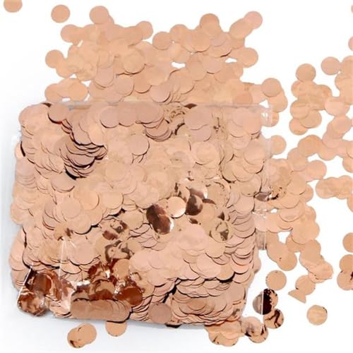 Papier-Konfetti, 10 g/Beutel, 1 cm, gemischte Farben, für Hochzeit, Geburtstag, Babyparty, Partyzubehör, rundes Seidenpapier für transparente Luftballons, Geburtstagsdekoration für Mädchen (Roségold) Papier-Konfetti, 10 g/Beutel, 1 cm, gemischte Farben, für Hochzeit, Geburtstag, Babyparty, Partyzubehör, rundes Seidenpapier für transparente Luftballons, Geburtstagsdekoration für Mädchen (Roségold) von LAUOFSHA