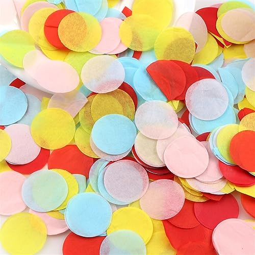 Papier-Konfetti, gemischte Farben, für Hochzeit, Geburtstag, Party, Dekoration, rundes Seidenpapier für transparente Luftballons, 2,5 cm, Geburtstagsdekoration für Mädchen (ca. 10 g) von LAUOFSHA