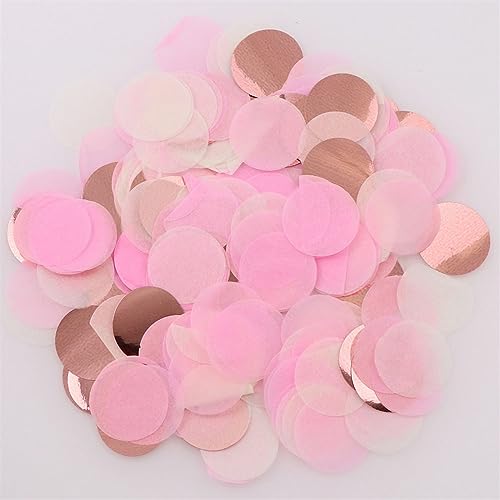 Papier-Konfetti, gemischte Farben, für Hochzeit, Geburtstag, Party, Dekoration, rundes Seidenpapier für transparente Luftballons, 2,5 cm, Geburtstagsdekoration für Mädchen (ca. 10 g-05) von LAUOFSHA