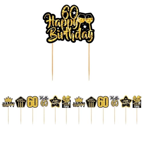Papierbanner für Geburtstag, Party, Geburtstag, Geburtstag, Jahrestag, Geburtstag, Jahrestag, 30 Jahre, schwarze Flaggen, Geburtstagsdekoration für Mädchen, 13 Kuchenaufsätze, 1 Set Papierbanner für Geburtstag, Party, Geburtstag, Geburtstag, Jahrestag, Geburtstag, Jahrestag, 30 Jahre, schwarze Flaggen, Geburtstagsdekoration für Mädchen, 13 Kuchenaufsätze, 1 Set von LAUOFSHA