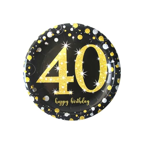 Papierbanner für Geburtstag, Party, Geburtstag, Geburtstag, Jahrestag, Geburtstag, Jahrestag, 30 Jahre, schwarze Flaggen, Geburtstagsdekoration für Mädchen, 8 Stück 22,9 cm Teller 2 Stück Papierbanner für Geburtstag, Party, Geburtstag, Geburtstag, Jahrestag, Geburtstag, Jahrestag, 30 Jahre, schwarze Flaggen, Geburtstagsdekoration für Mädchen, 8 Stück 22,9 cm Teller 2 Stück von LAUOFSHA