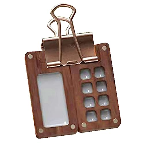 LAXED 8 Grid Portable Sketchbook Palette, Wooden Color Palette Box, with A Clip (Without Paint) von LAXED