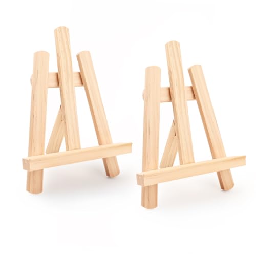 2 Mini staffelei holz klein staffelei für bilder Tisch Staffelei Stand für den tisch Malerei Display Leinwand Stand Erwachsene 20CM 14x20cm von LAXZANT