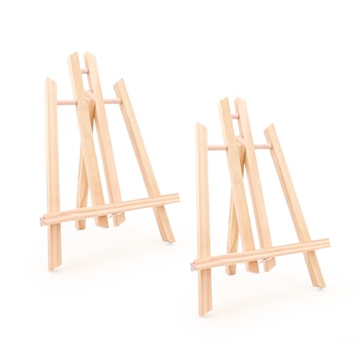 2 Mini staffelei holz klein staffelei für bilder Tisch Staffelei Stand für den tisch Malerei Display Leinwand Stand Erwachsene 19X30CM von LAXZANT