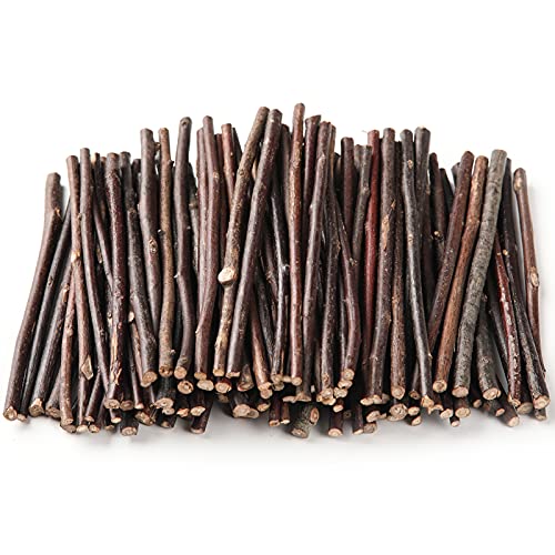 LAZACA Holzstäbchen zum Basteln Zweige Handwerk Log Sticks 100PCS Natürliche Baumrinde Rustikale Wohnkultur DIY (Länge 10cm(0.3-0.5CM)) von LAZACA