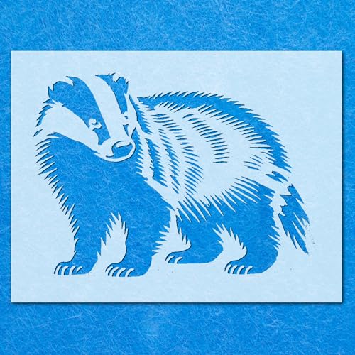 2 Schablonen mit Dachs-Motiv und Mylar-Airbrush-Malerei, Wandkunst, Handwerk 2 Schablonen mit Dachs-Motiv und Mylar-Airbrush-Malerei, Wandkunst, Handwerk von LAZER NINJA