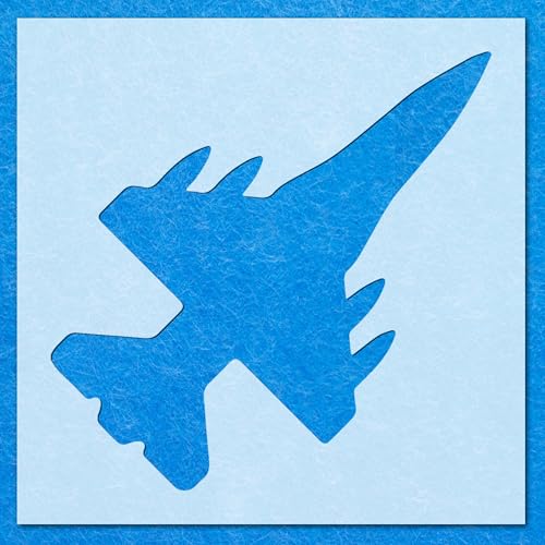 Airbrush-Schablone mit Flugzeug-Luftfahrt-Düsen: Mylar-A6-Schablone, Designgröße (65 mm, 65 mm) von LAZER NINJA
