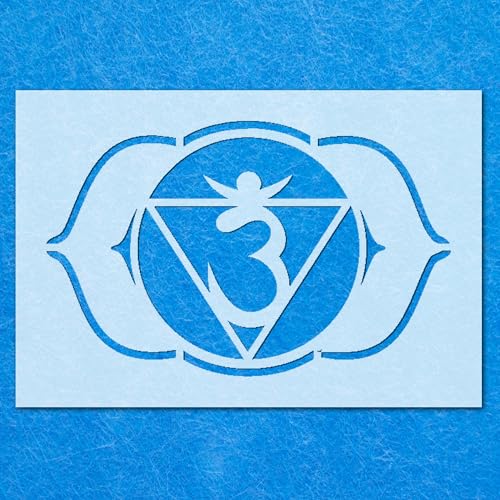 Ajna Chakra 3. Auge Schablone Mylar Airbrush Wandkunst Malerei Handwerk | DIY-A2 Schablone - Designgröße (554 x 350 mm) von LAZER NINJA