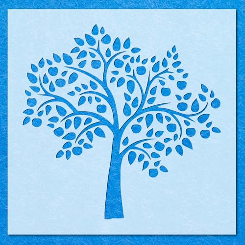 Apfelbaum-Obst-Schablone: Mylar-Airbrush-Wandkunst, Malerei, Basteln, DIY-A1-Schablone, Designgröße (555 mm, 565 mm) von LAZER NINJA