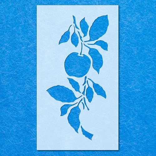 Apfelzweig-Baum-Obst-Schablone, Mylar-Airbrush-Malerei, Wandkunst, Handwerk von LAZER NINJA