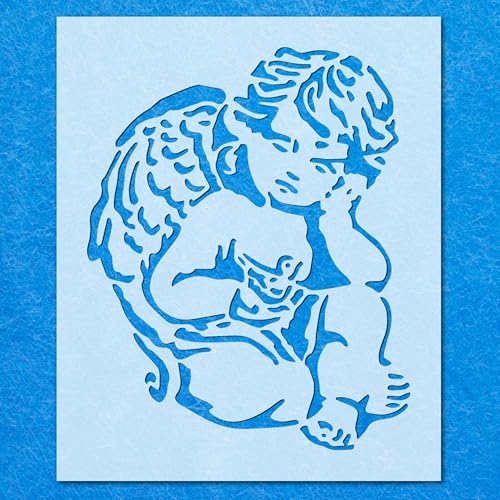 Baby Chil Angel Cherrud Schablone, Mylar Airbrush Malerei Wandkunst Handwerk von LAZER NINJA