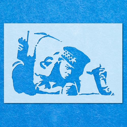 Banksy Kupfer-Schablone Schnauben: Mylar-Airbrush-Wandkunst, Malerei, Basteln, DIY-A2-Schablone, Designgröße (350 mm, 555 mm) von LAZER NINJA