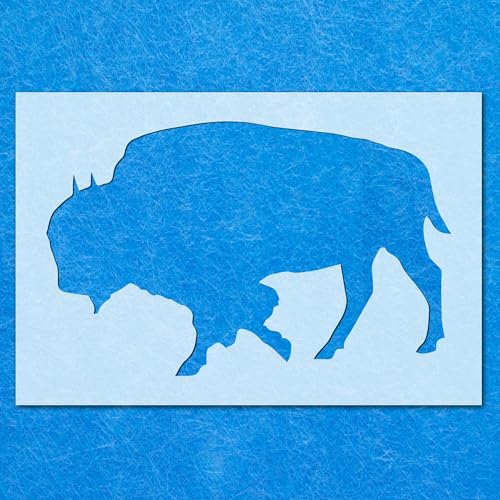 Bison-Schablone: Mylar-A5-Schablone für Airbrush, Wandkunst, Malerei, Basteln, 4–190 Mikron, DIY-A5-Schablone, Designgröße (65 mm, 105 mm) von LAZER NINJA
