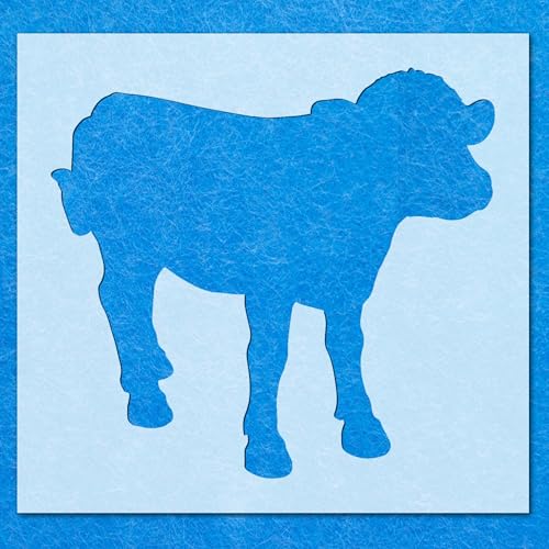Calf Farm Schablone für Zuhause, Mylar-Airbrush-Wandkunst, Malerei, Basteln, 190 Mikron, A3-Schablone, Designgröße (260 mm, 280 mm) von LAZER NINJA
