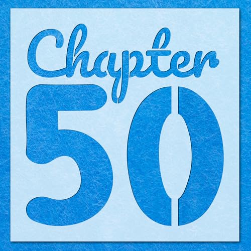 Chapter 50 Birthday Stencil: Mylar Airbrush Wall Art Painting Crafts | DIY-A1 Schablone - Designgröße (566 x 554 mm) von LAZER NINJA