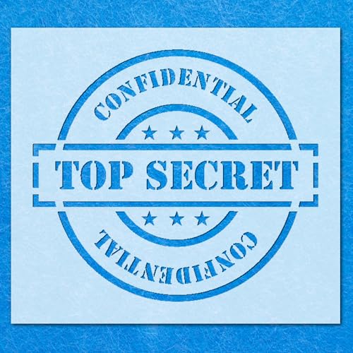 Confidential Top Secret Schablone: Mylar Airbrush Wandkunst Malerei Handwerk | DIY-A1 Schablone - Designgröße (626 x 554 mm) von LAZER NINJA