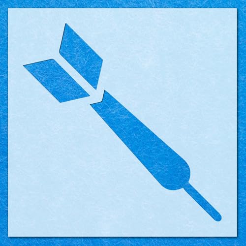 Dartpfeil-Schablone: Mylar-Airbrush-Wandkunst, Malerei, Basteln, 190 Mikron, DIY-A5-Schablone, Designgröße (105 mm, 105 mm) von LAZER NINJA