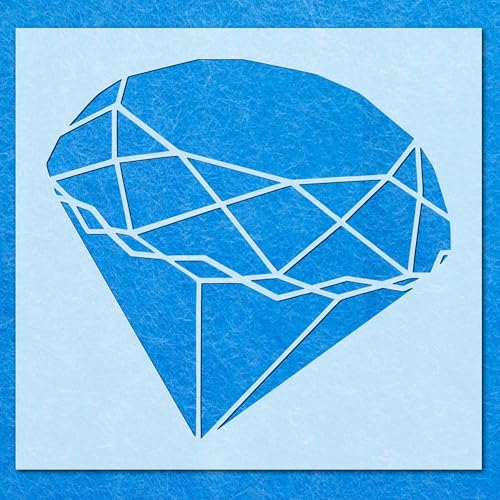 Diamant-Schablone, Mylar-Airbrush-Malerei, Wandkunst von LAZER NINJA