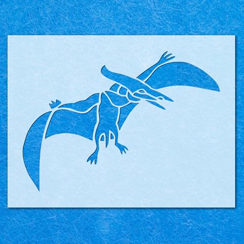 Dinosaurier-Pterodaktyl-Schablone, Mylar-Airbrush-Malerei, Wandkunst Dinosaurier-Pterodaktyl-Schablone, Mylar-Airbrush-Malerei, Wandkunst von LAZER NINJA