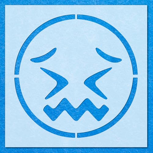 Emoji-Schablone, Mylar-Airbrush-Malerei, Wandkunst, Handwerk von LAZER NINJA