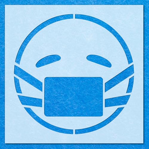 Emoji-Schablone für medizinische Masken, Mylar, Airbrush-Malerei, Wandkunst, Handwerk Emoji-Schablone für medizinische Masken, Mylar, Airbrush-Malerei, Wandkunst, Handwerk von LAZER NINJA
